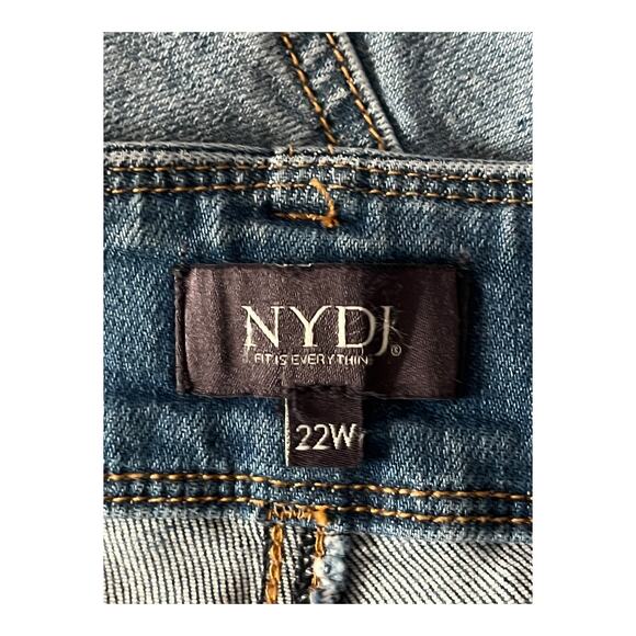 NYDJ Jeans Brigitte Wide leg capri blue size 22W - Picture 5 of 9
